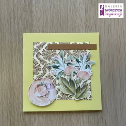 Kwiaty - Kartka 13,5 x 13,5 cm